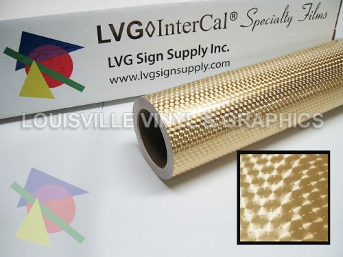 24&#034; X 5 yds - Small Engine Turn Gold -*LVG InterCal*- Sign &amp; Graphic Film
