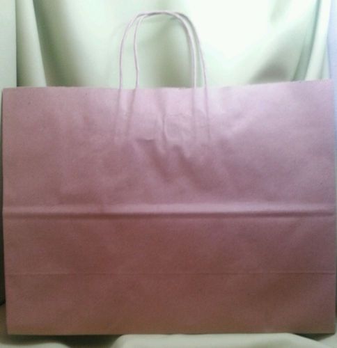 Paper Shopping Bags 100 Vogue Natural Kraft 16&#034; x 6&#034; x 12&#034; Retail Merchandise