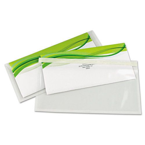 Quality Park QUA45610 Clear EnvyPak Envelopes, #10, Redi-Strip, Clear, 25/Box
