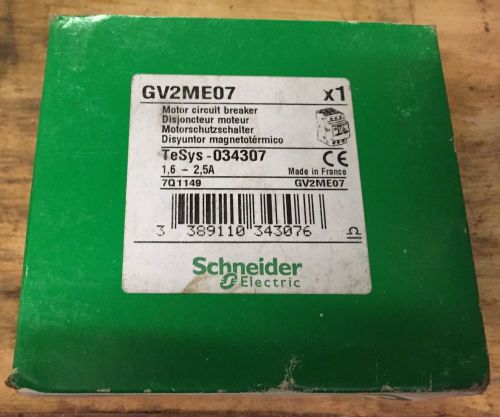 New Schneider GV2ME07 TeSys GV2-Circuit breaker-thermal-magnetic 1.6...2.5 A