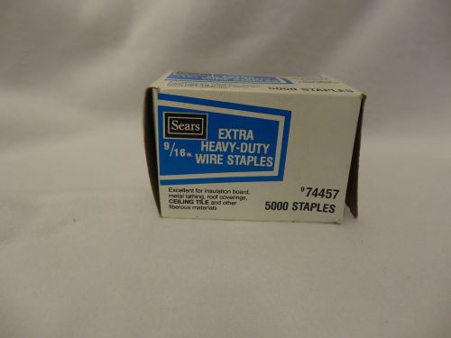 Vintage Sears 5000 Extra Heavy-Duty Wire Staples 9/16&#034;  .050!