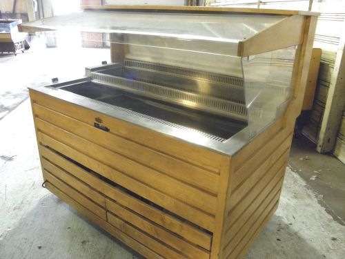 Heat craft 60&#034; refrigerated mobile salad olive display buffet table bar for sale