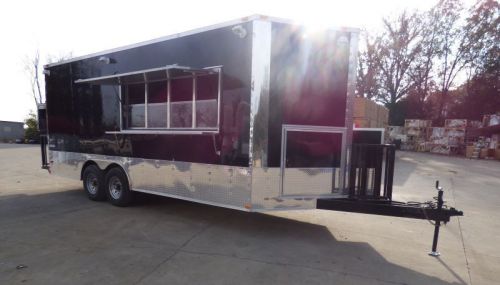 Concession trailer black 8.5 x 20 food catering event for sale