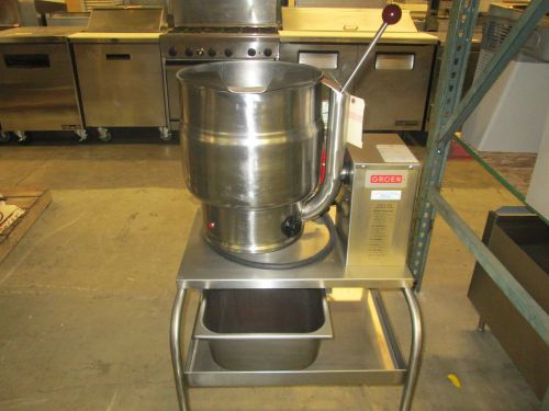 Groen tdb/7-20 20qt tilting kettle w/stand &amp; drain drawer - 208/240v 1 or 3ph. for sale