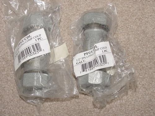 2 - Proflo 1/2&#034; IPS Long Compression Coupling Galvanized PFGCCDL Cold Water  NEW