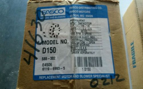 Fasco Fan Motor D150 U186B1 1050RPM 3-Speed 115v