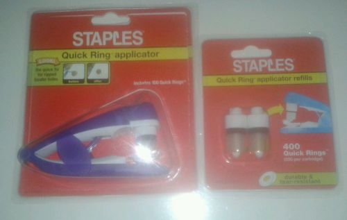 New Staples Quick Ring Applicators100 Quick Rings + 2 pack 400 quick rings FREE!