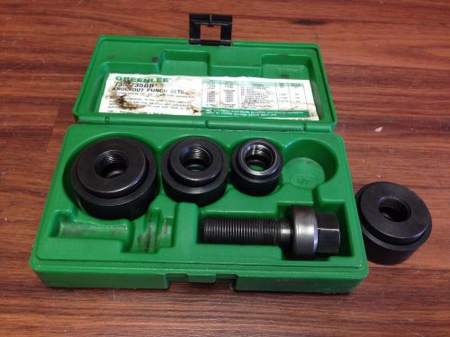 GREENLEE NO 735BB 3/4 1 &amp; 1 1/4 &#034; KNOCKOUT PUNCHES &amp; DIES