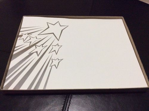 50 CT Silver Foil Certificate paper, shooting stars design