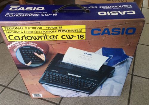 VINTAGE 1984 CASIOWRITER PERSONAL ELECTRIC TYPEWRITER MODEL CW-16 NEw in Box