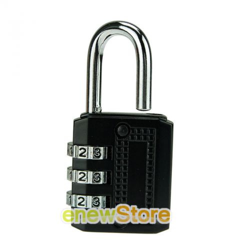 1 x security 3 combination travel suitcase luggage code lock padlock old style for sale