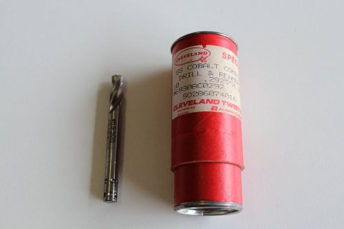 Cleveland Drill Co. Drill Bit 5/16 SS Cobalt  Comb Drill &amp; Reamer 3&#034; long 10 pk