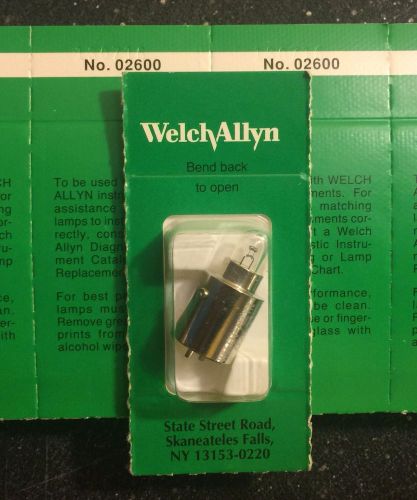 Welch Allyn 02600-U 6.0 V Halogen Lamp, GENUINE, Still in Package (EACH)