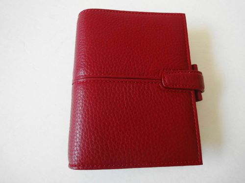 NEW Filofax Finchely Red Pocket Organizer Deluxe Leather