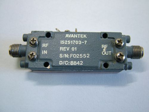 RF Amplifier 4 - 11GHz Gain: 23dB Po: 18dBm AVANTEK I5251703-7