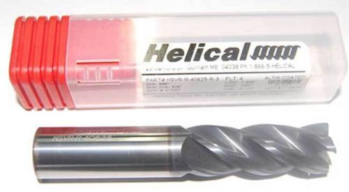 Helical 5/8&#034;x1-5/8&#034; Vari. Pitch Carbide High Perf. End Mill w/CR-Stainless,TI