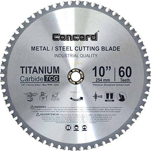 New concord blades mcb1000t060hp 10-inch 60 teeth tct ferrous metal cutting blad for sale