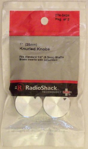 1&#034; Inch Knurled Control Knobs 2/PK ~ RadioShack 274-424