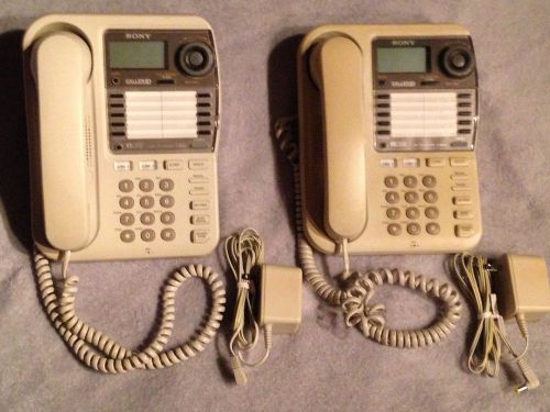 LOT OF 2 SONY IT-M602 OFFICE PHONES CALLER ID SET HOLD TRANSFER