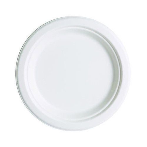 Eco-Products Compostable 9&#034; Sugarcane Dinnerware Plate in Natural White