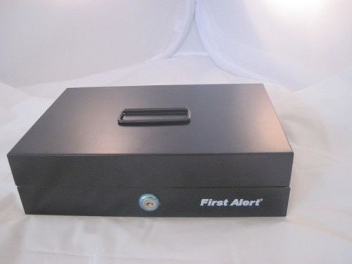 First alert 3026f cash box with money tray, black for sale