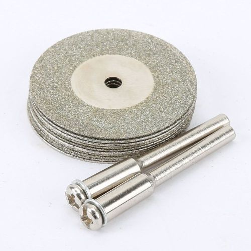 10PCS 30mm Mini Diamond Cutting Discs  2X Arbor for Dremel Drill Fit Rotary Tool