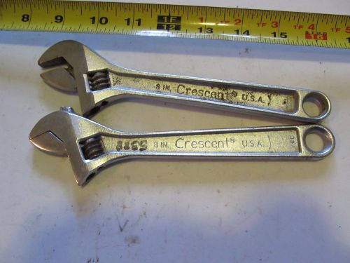 2 Crescent 8&#034; adjustable wrenchs