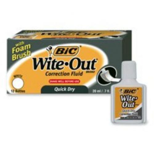 NEW Bic Corporation BICWOFQDP1WHI Correction Fluid- Quick Dry - 22ml- White