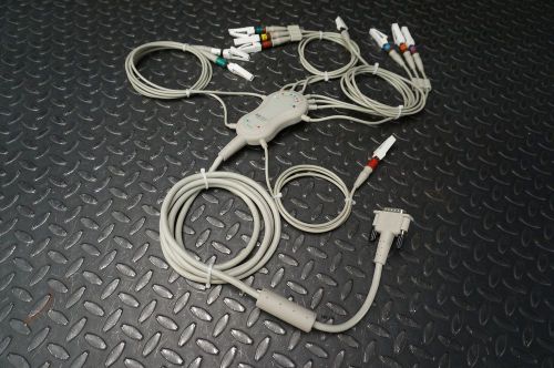 HP Philips M2461A 10-Lead EKG Cable &amp; Astro-Trace Clips for M1770