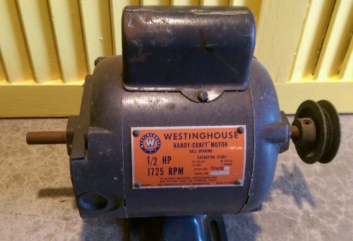 Vintage WESTINGHOUSE 115 volt 1/2 hp Electric Motor Dual 1/2 in. Shaft table saw
