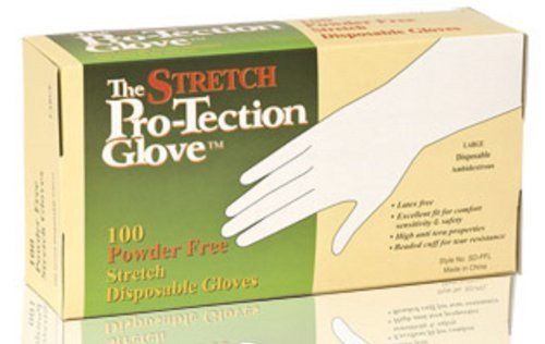 Synthetic Vinyl Stretch Disposable Powder Free Gloves, Size X-Large Box of 100