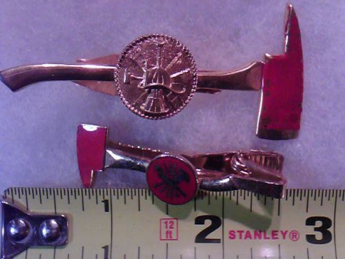 Two Fireman Axe with Hat Tie Clip Bar