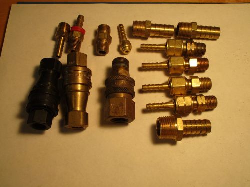 Hansen disconnect couplings and brass couplings lot for sale