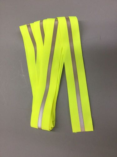 YELLOW/LIME-GRAY SEW ON REFLECTIVE SAFETY STRIP, 2-1/2&#034; FABRIC, 1/2&#034; TAPE, 10 FT