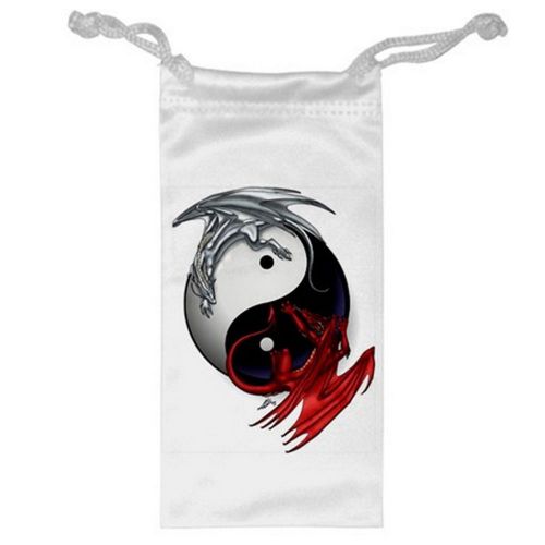 Dragon Yin Yang Jewelry Bag or Glasses Cellphone Money for Gifts size 3&#034; x 6&#034;