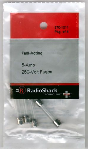 RadioShack 5-AMP 250 Volt Fast-Acting  1 1/4 X 1/4&#034; Fuses 270-1011