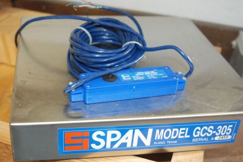 Ei Span, Scale, Load Cell,  GCS-305, 8.5-26VDC, 15mA, 0-5VDC, NEW in Box