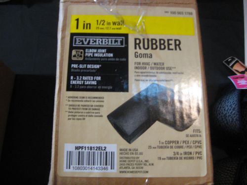 Wholesale lot 12 pcs. 1&#034; everbilt rubber joint pipe insulation elbow goma  new for sale