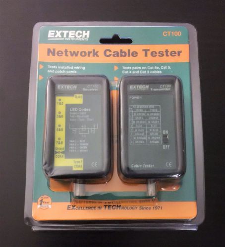 Extech Instruments CT100 Network Cable Tester RJ45 F Type Coaxial