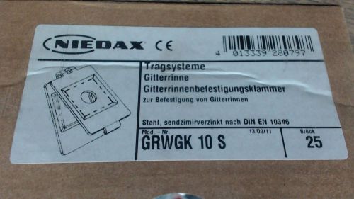 Nib lot of 25 niedax wire troft grid clamps grwgk 10 s - 60 day warranty for sale