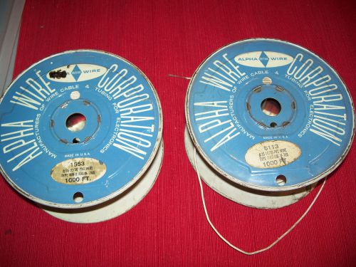 #20-10/30 pvc alpha wire metal 2 spool 5113 1553 about 950 feet total cable 76b for sale
