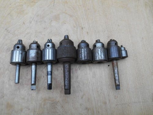 Jacobs Drill chucks lot of 7 and 1 Almond