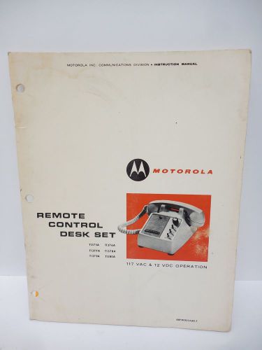 Motorola Remote Control Desk Set Service Manual 68P81053A60-F Complete