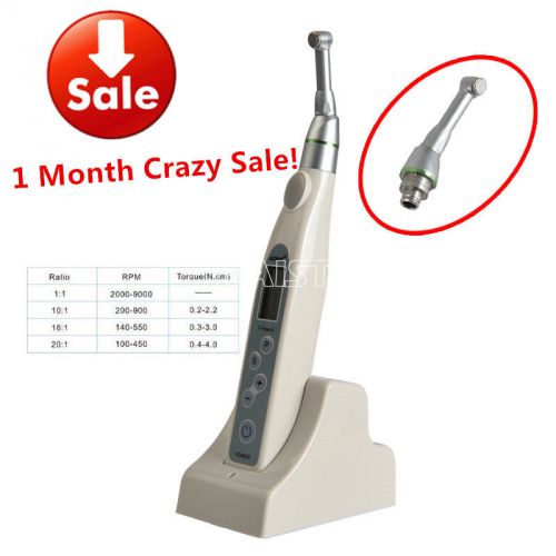 16:1 Dental Motor Handpiece Contra Angle Auto-reverse Cordless Endo Root Canal