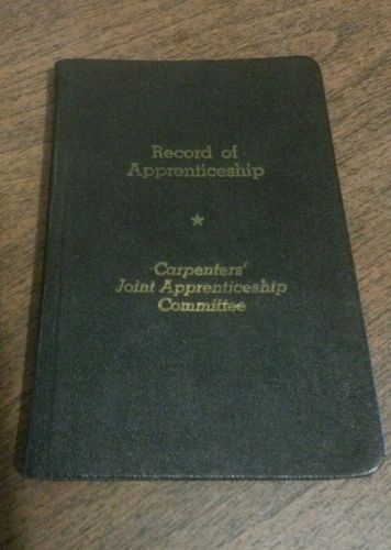 RARE 1960s RECORD OF APPRENTICESHIP CJAC CARPENTRY TRADE JOHNSON-COX CO. TACOMA