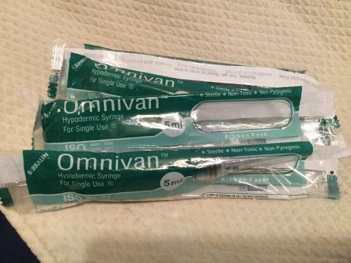 B Braun omnivan, syringes 5 ml  Hypodermic For Single Use, 5 Pack