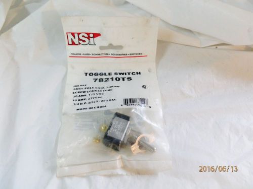 Nsi toggle switch 78210ts on/off 20amp 125vac brand new sealed for sale