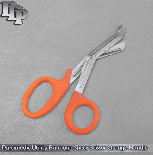 Paramedic Utility Bandage Shear Scissor 5.5&#034; Orange Handle Surgical
