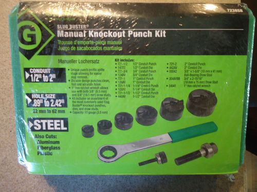 NEW IN SEALED PACK GREENLEE 7238SB USA MADE RATCHET WRENCH KNOCK OUT SET 1/2&#034;-2&#034;