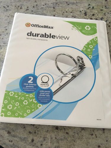 OfficeMax durable view 1&#034; white binder (10-1)